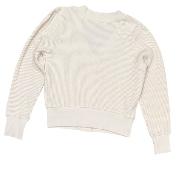 AYR The Waffle Cone Cardigan In Seashell White - Picture 6 of 8